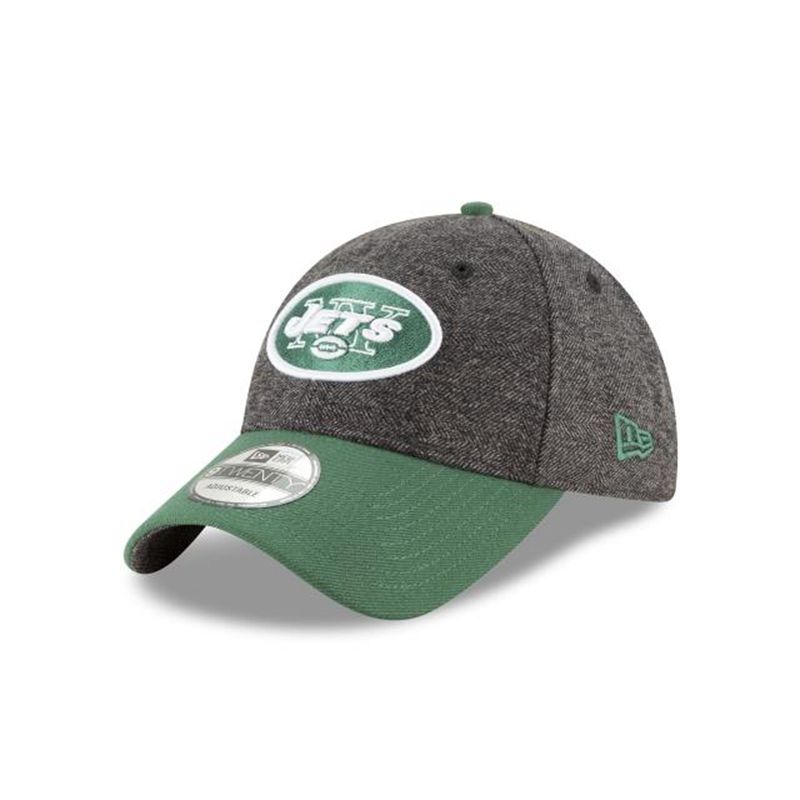 NFL New York Jets Tweed Turn 9Twenty Adjustable (JXF8332) - Grey New Era Caps